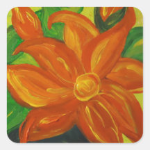 Orange Lily Stickers