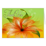 Orange Lily Thank You Card