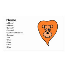 Orange Lion Cartoon Business Card Templates