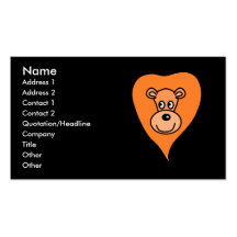 Orange Lion Cartoon Business Card Templates
