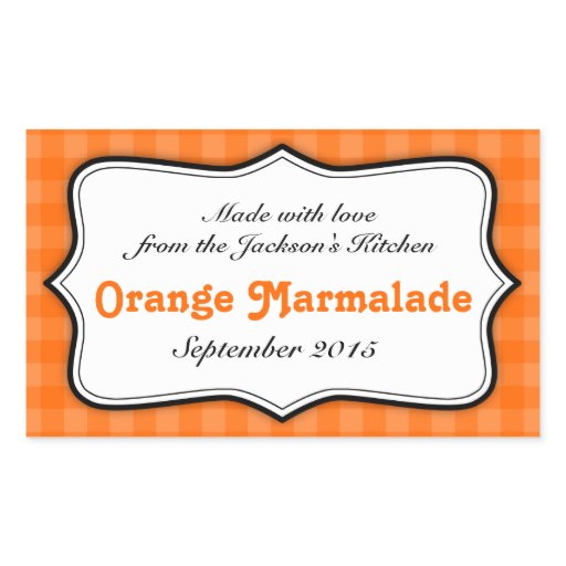 Orange Marmalade preserve jam food label sticker Zazzle