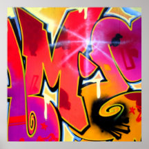Orange Mash-Up Print