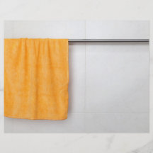 Orange microfiber towel flyer design
