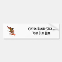 Orange Monarch Pixie Butterfly Fairy 4 - Bumper Stickers