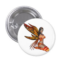 Orange Monarch Pixie Butterfly Fairy 4 - Buttons