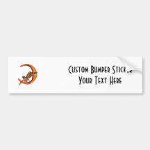Orange Monarch Pixie Butterfly Fairy 5 - Bumper Sticker