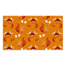Orange Monster Print Business Card Template
