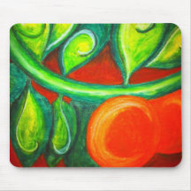 Orange Orchard Mouse Pads