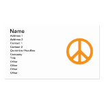 Orange Peace Sign Business Card Template
