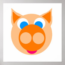 orange piggy posters