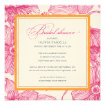 ORANGE + PINK FLOWERS | BRIDAL SHOWER INVITE