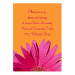 Orange & Pink Gerbera Daisy Reception Card Business Cards