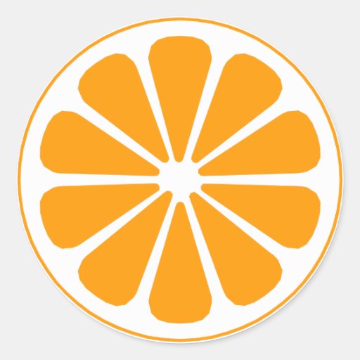 orange pinwheel sticker