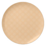 Orange Plaid Plate