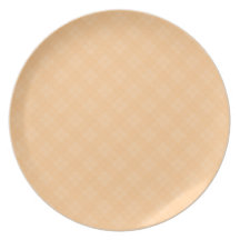 Orange Plaid Plate