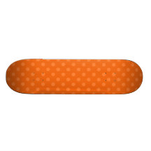 Orange polka dots skateboard