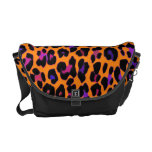 Orange Pop Leopard Print Courier Bags
