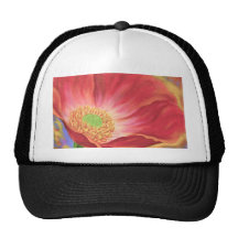 Orange Poppy Flower Painting - Multi Trucker Hats