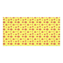 Orange pumpkin pattern on yellow custom photo card