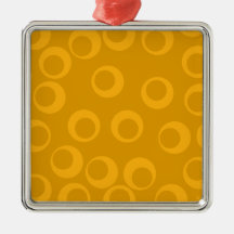Orange retro pattern. christmas tree ornament