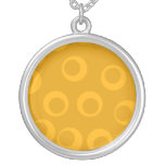 Orange retro pattern. necklace