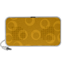 Orange retro pattern. travel speaker