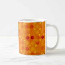 Orange Retro Polka Dots Mug