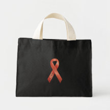 Orange Ribbon Canvas Bags