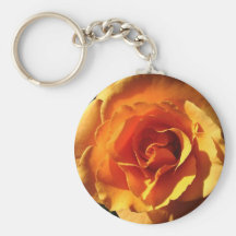 Orange Rose Keychain