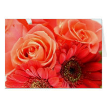 Orange Roses Greeting Cards