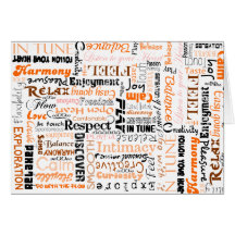 Orange Sacral Chakra Positive Affirmations Greeting Cards