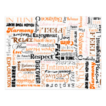 Orange Sacral Chakra Positive Affirmations Post Cards