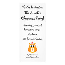 Orange santa owl custom announcement