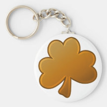Orange Shamrock Key Chains