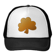 Orange Shamrock Mesh Hats