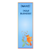 Orange Singing Bird  profilecard_skinny_vertica... Business Card