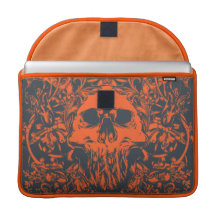 Orange Skull Sleeve For MacBook Pro