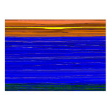 Orange sky blue sea business card