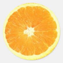 Orange Slice Round Stickers