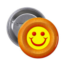 ORANGE SMILEY FACE PIN