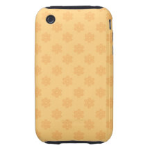 Orange snowflakes on orange iPhone 3 tough case