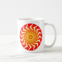 Orange Spiral Pattern: Vector Art: Coffee Mug