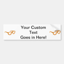 orange sunglasses reflection bumper sticker
