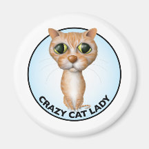 Orange Tabby Cat - Crazy Cat Lady Magnet