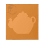 Orange tea pot note pad