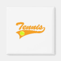 Orange Tennis Refrigerator Magnets