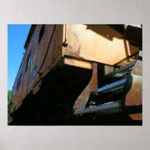 Orange Train Car Print