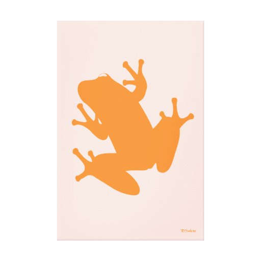 Orange Tree Frog Gallery Wrap Canvas