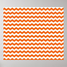 orange  white chevrons poster