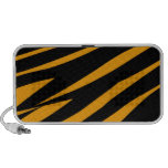 Orange Zebra Stripes Pattern Doodle Speakers